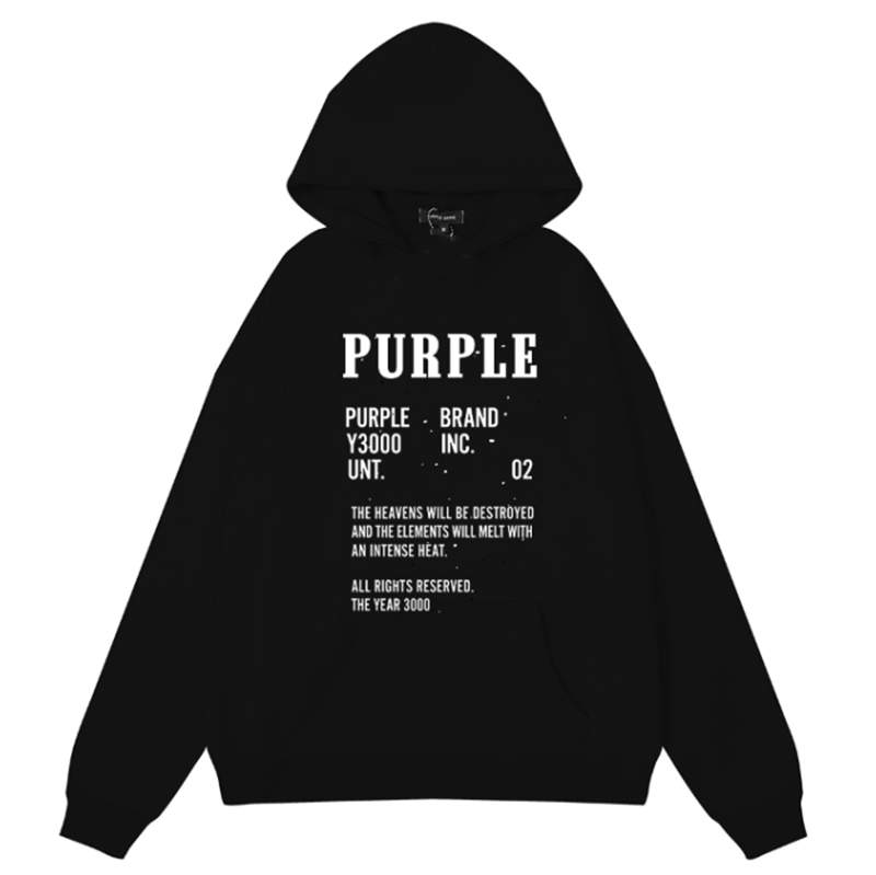 Purple Brand Logo Pattern Hoodie – Premium Streetwear