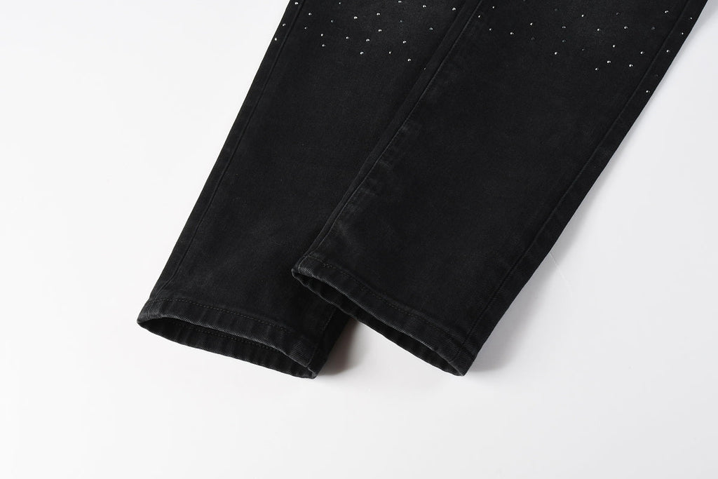 Purple Brand Crystal Diamond Skinny Jeans #9130