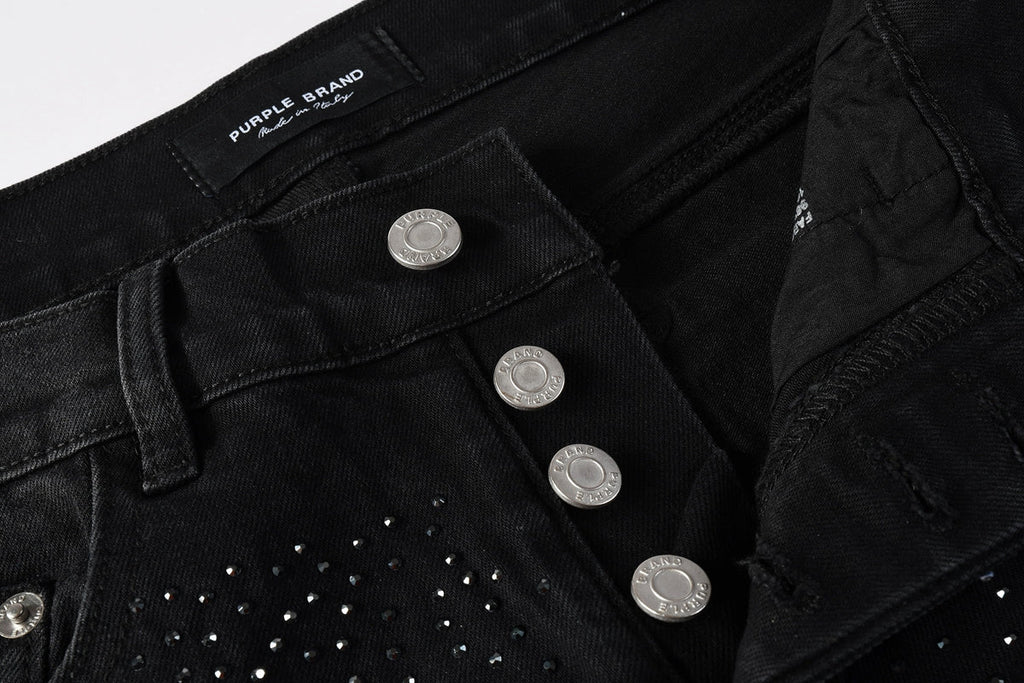 Purple Brand Crystal Diamond Skinny Jeans #9130