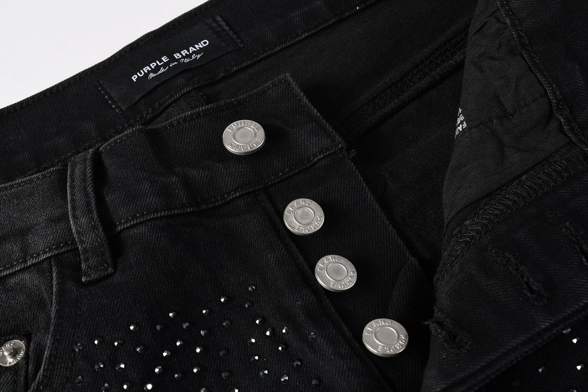 Purple Brand Crystal Diamond Skinny Jeans #9130