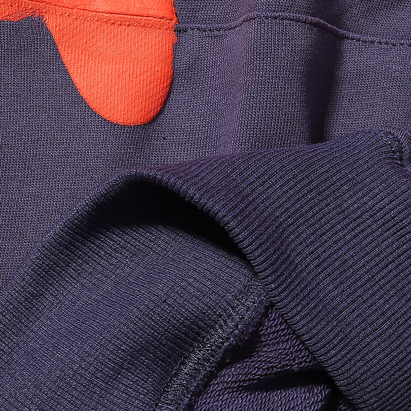 SP5DER Beluga Logo Printed Hoodie – Red / Navy