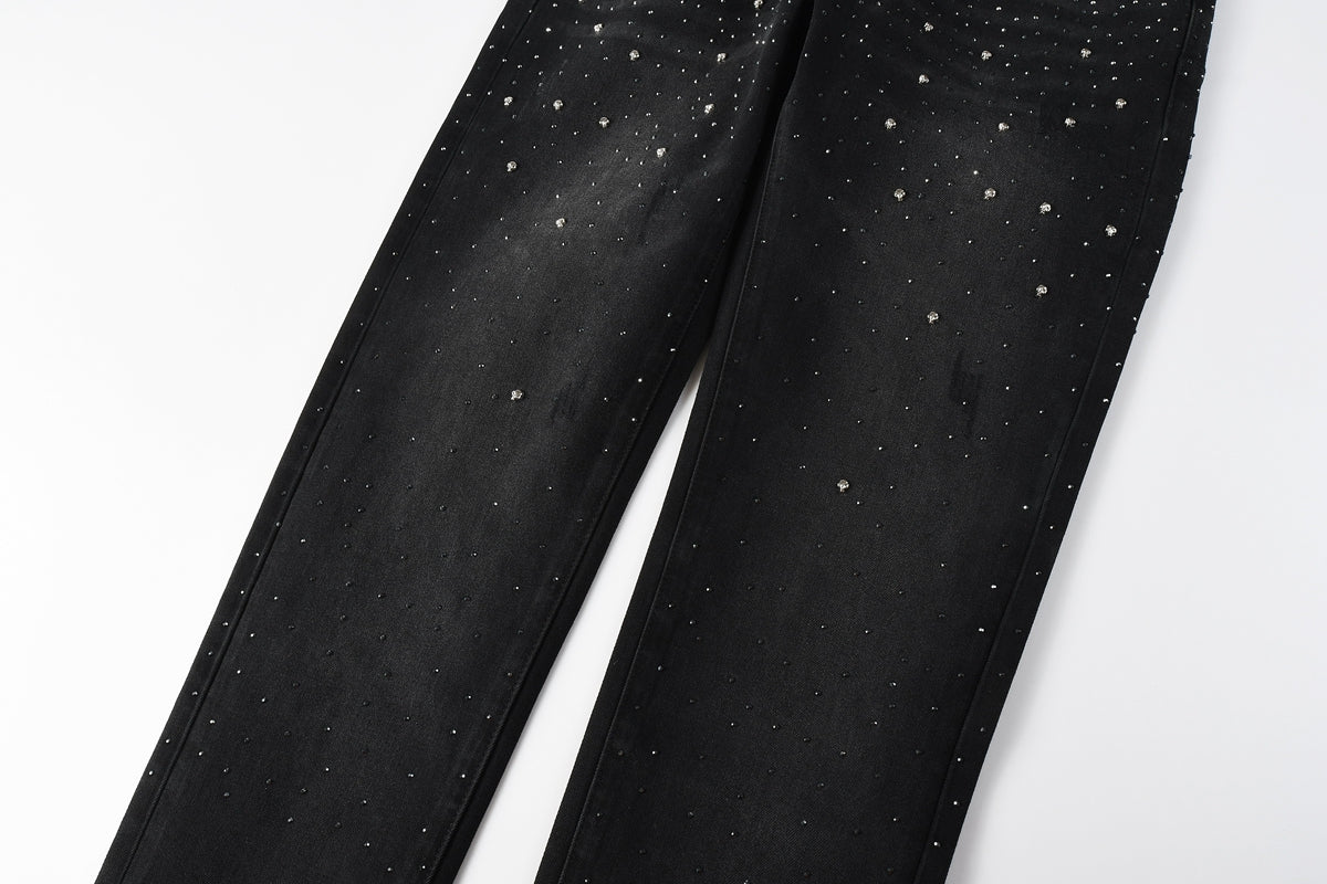 Purple Brand Crystal Diamond Skinny Jeans #9130
