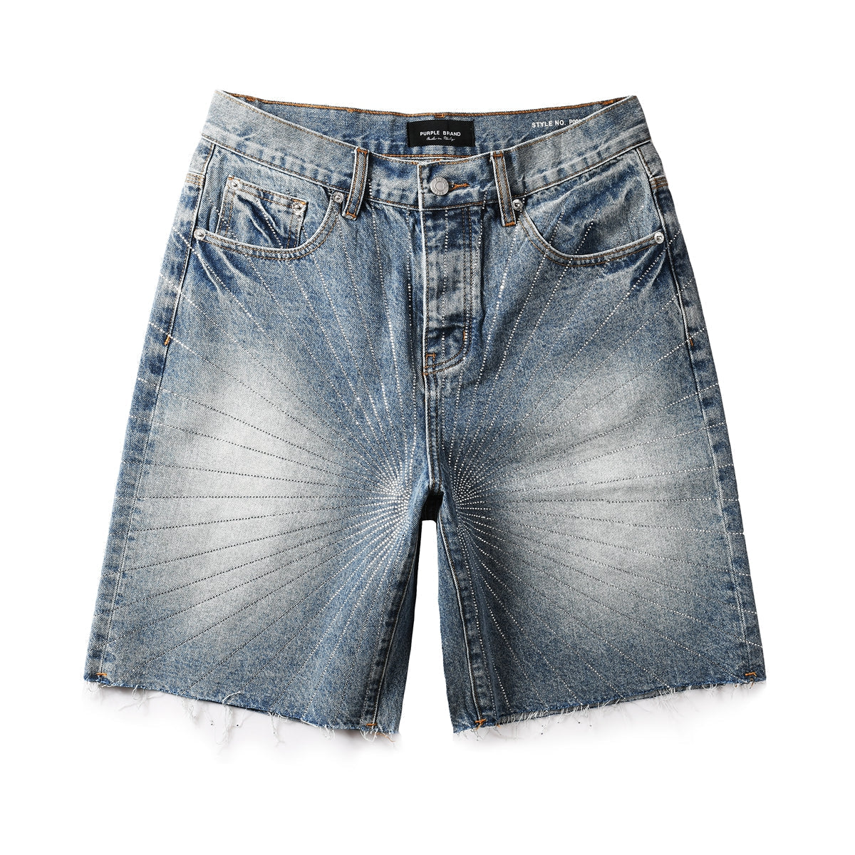 Purple Brand Destroyed Slim Fit Denim Shorts #5100